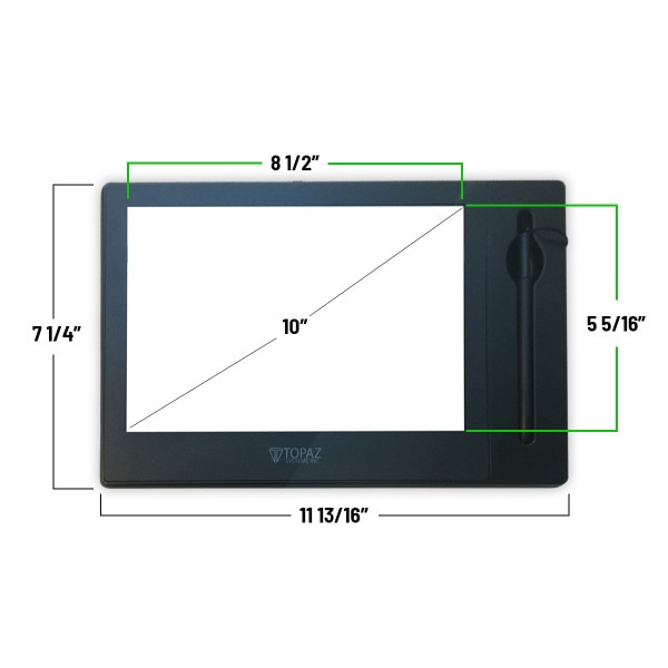 Toppaz Display Topaz TD-LBK101VA-USB-R GemView 10 Tablet Display